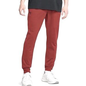 Under Armour UA Rival Fleece Jogger Pants Rust Burnt Orange Loose Fit Sweatpants